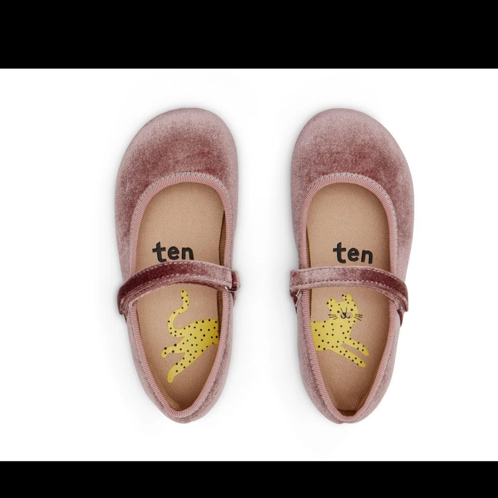 Ten Little Pink Velvet Ballet Flat | size 9